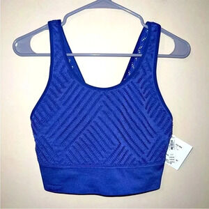 NWT Victoria Sport Women’s Sports Bra Blue Minimum Support Small